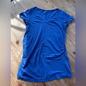 Gap Maternity pure body v neck tee t-shirt blue medium